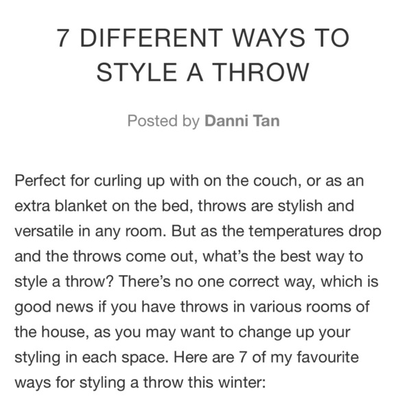 Decorative Throw Blanket Styling Guide - Picture 1 of 16